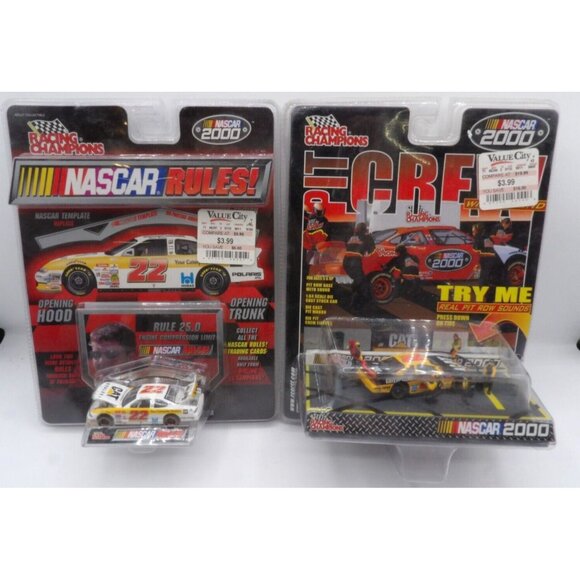 NASCAR 2000 Racing Champions Lot of 2- Ward Burton and Pit Crew & Hood Lift - Picture 1 of 12